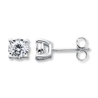 Radiant Reflections 3/4 ct tw Diamonds 10K White Gold Earrings (J/I3)