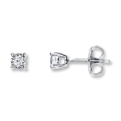 Kay Radiant Reflections 1/10 cttw Diamonds Sterling Silver Earrings