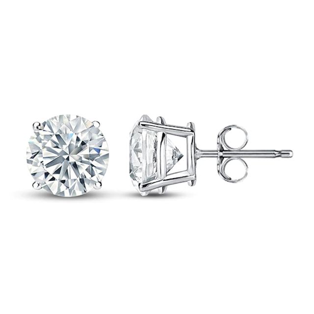 Kay Diamond Solitaire Stud Earrings / ct tw Round-cut 14K White Gold