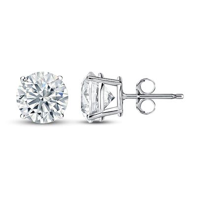 Kay Diamond Solitaire Stud Earrings 3/8 ct tw Round-cut 14K White Gold