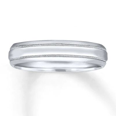 Wedding Band 14K White Gold 5mm