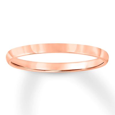 Wedding Band 14K Rose Gold 2mm