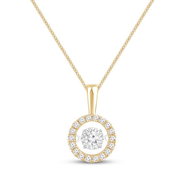Kay Unstoppable Love Round-Cut Diamond Necklace 1/3 ct tw 10K Yellow Gold 19"
