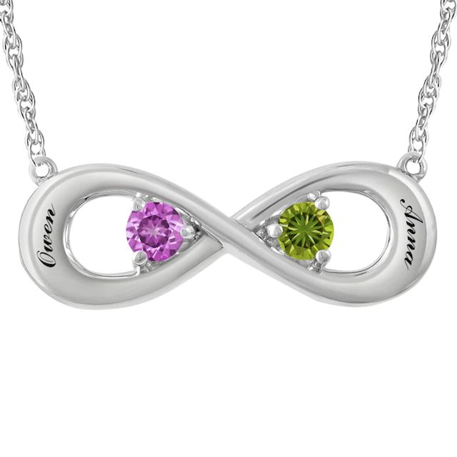 Birthstone Family & Mother's Infinity Pendant