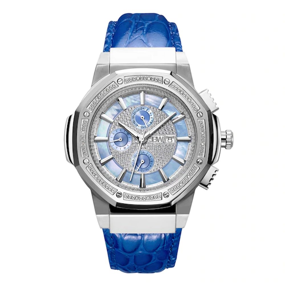 Men's Saxon 10 Year Blue Mother of Pearl Dial Watch | JBW JB-6101L-10B |  World of Watches