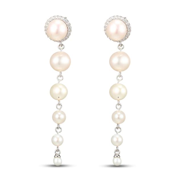 Cultured Pearl Drop Earrings Sterling Silver