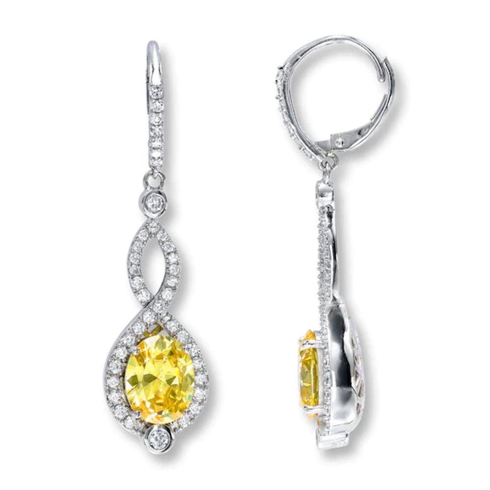 Cubic Zirconia Earrings Sterling Silver