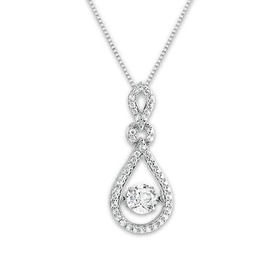 Kay Lab-Created White Sapphire Necklace in Sterling Silver