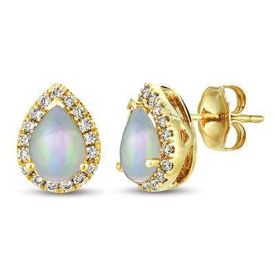 Le Vian Opal & Diamond Earrings 1/4 ct tw 14K Honey Gold