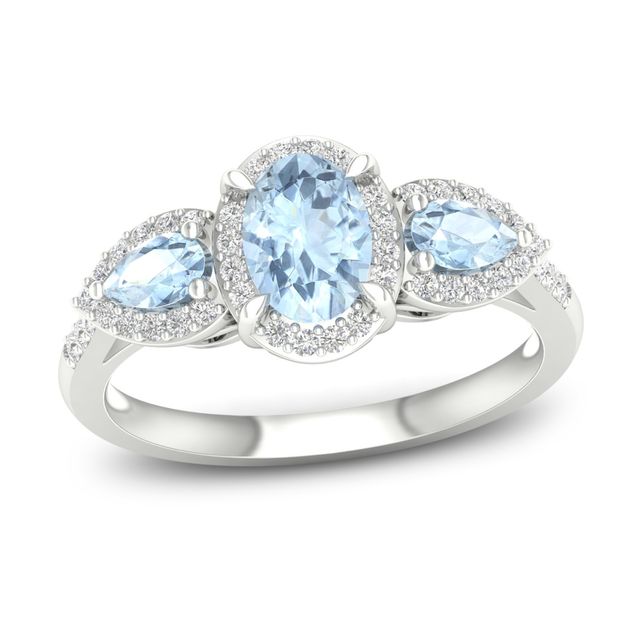 5ct Aquamarine Split Shank Engagement Ring for Her 925 Silver Valentine  Gift | eBay