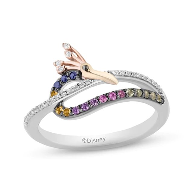 Disney Treasures Up "Kevin" Multi-Gemstone Ring 1/15 ct tw Sterling Silver & 10K Two-Tone Gold