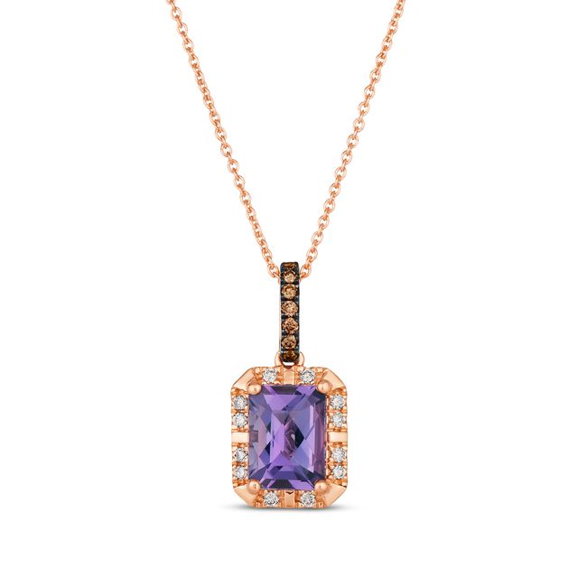 Buy Genuine Large Emerald Cut Amethyst Pendant, Fine Color, 10.51 Carats  Online in India - Etsy