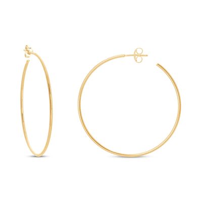 Hoop Earrings 14K Yellow Gold 40mm