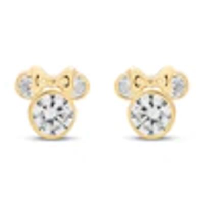 Kay Children's Minnie Mouse Cubic Zirconia Stud Earrings 14K Yellow Gold