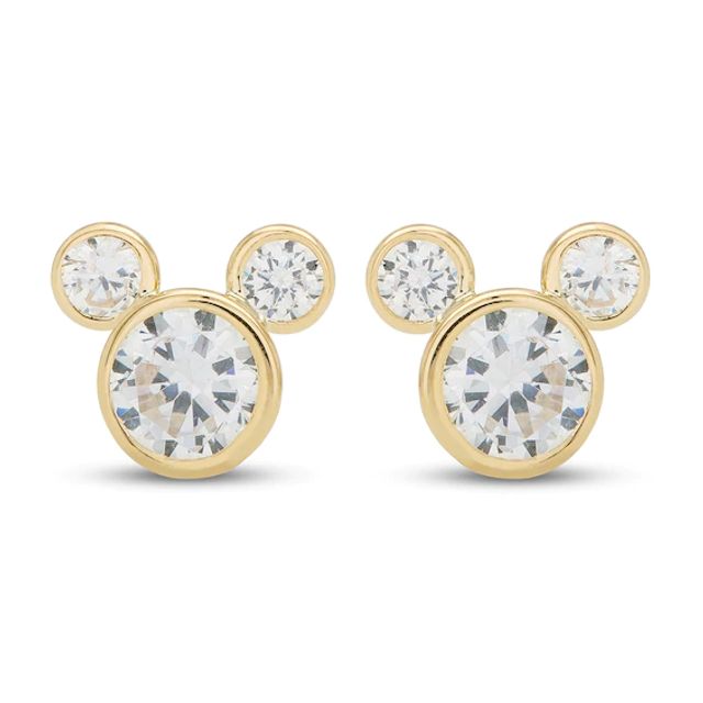 Kay Children's Mickey Mouse Cubic Zirconia Stud Earrings 14K Yellow Gold