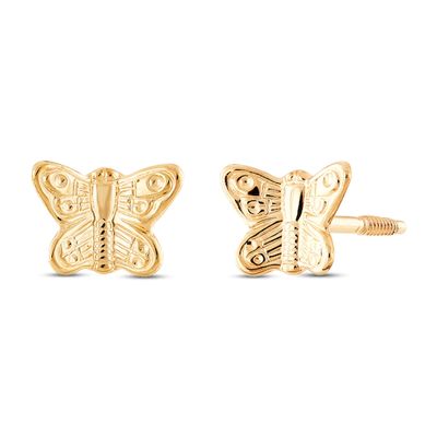 Kay Small Butterfly Stud Earrings 14K Yellow Gold
