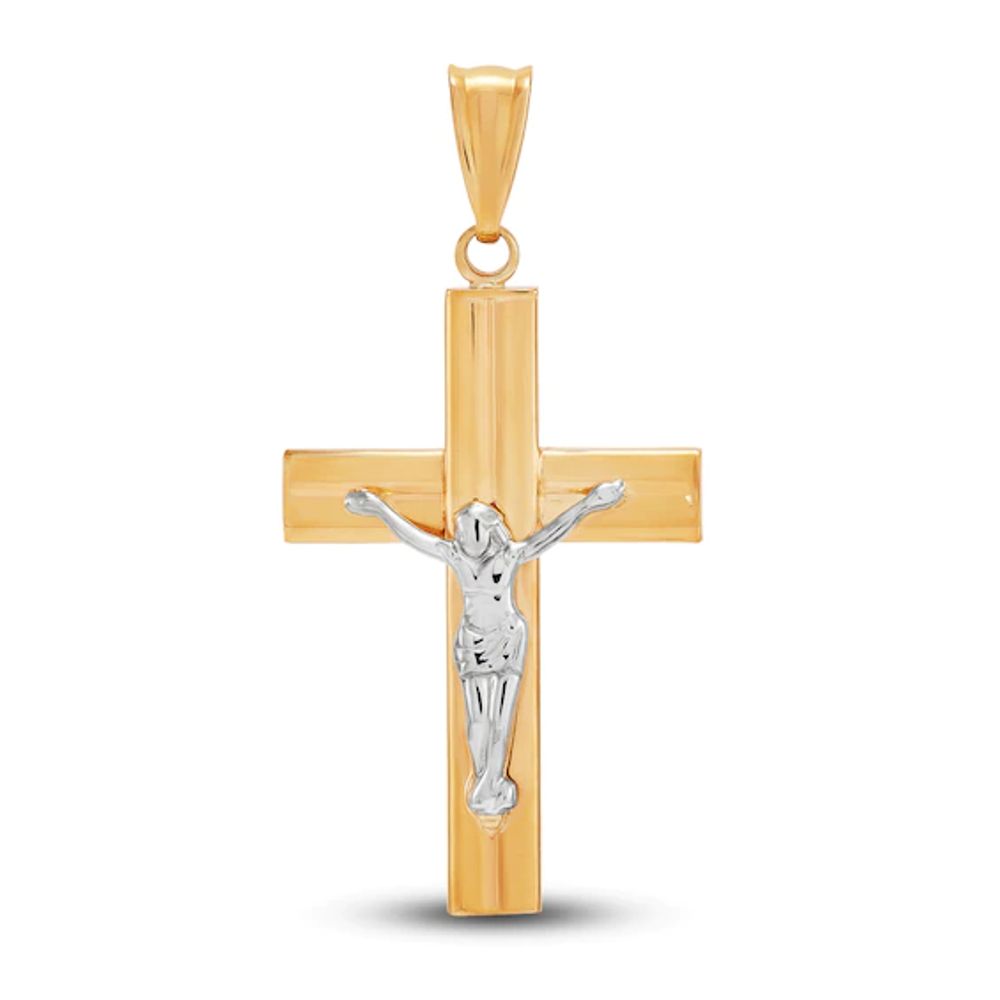 Crucifix Charm 14K Two-Tone Gold