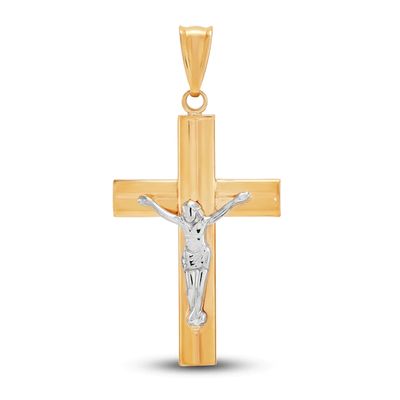 Kay Crucifix Charm 14K Two-Tone Gold