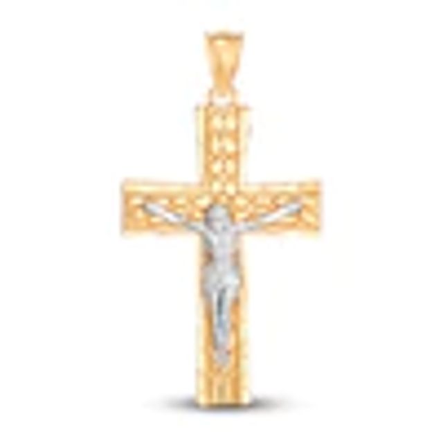 Kay Crucifix Charm 14K Two-Tone Gold