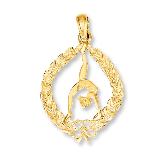 Gymnast Charm 14K Yellow Gold