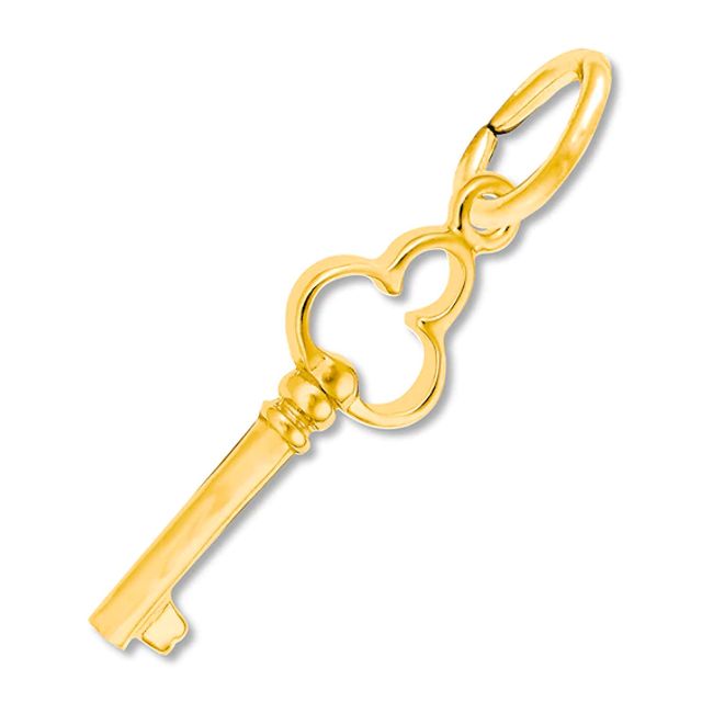 Key Charm 14K Yellow Gold