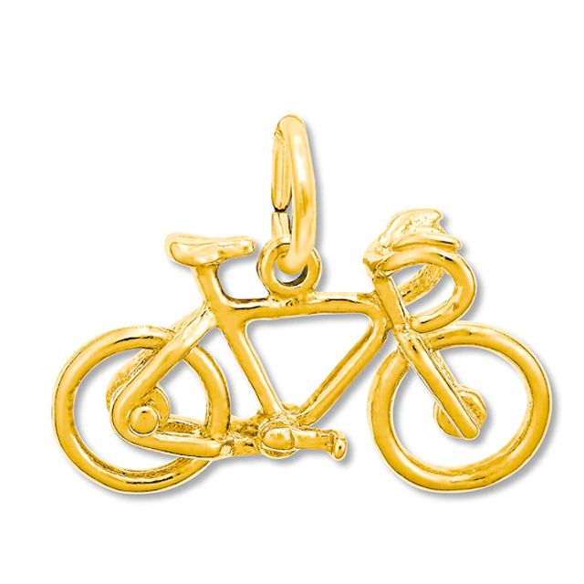 Bicycle Charm 14K Yellow Gold