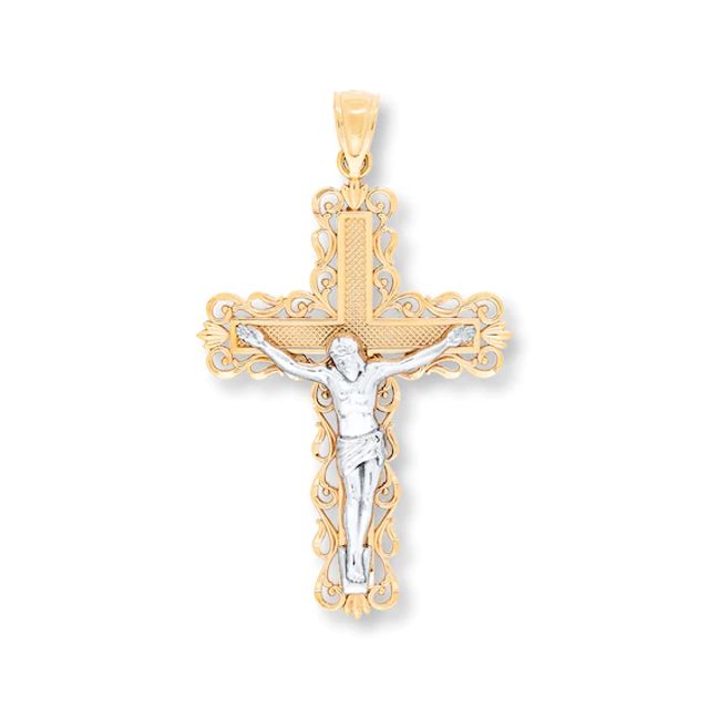 Kay Crucifix Pendant 14K Two-Tone Gold