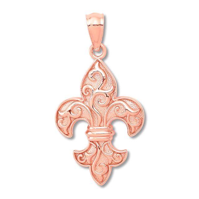 Fleur de Lis Charm 14K Rose Gold