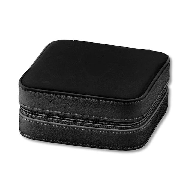 Black Faux Leather Jewelry Box