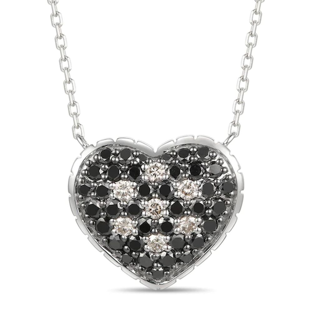 14K WG LEVIAN Cognac White Diamond Heart Necklace 18 Platinum 1911 | Levian  Heart Necklace | suturasonline.com.br