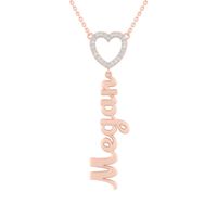 1/8 Ct. tw Diamond Nameplate Heart Necklace