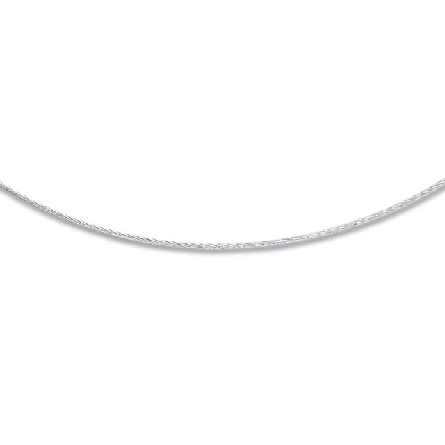 Solid Cable Necklace Sterling Silver