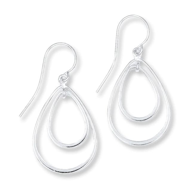 Teardrop Earrings Sterling Silver