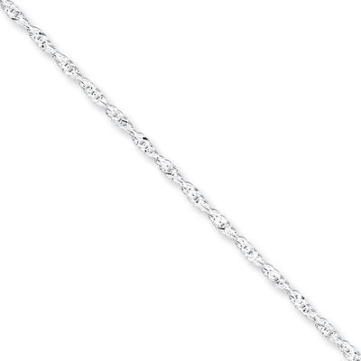 Singapore Anklet Sterling Silver 9"