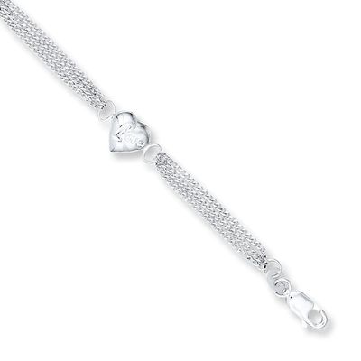 Kay Heart Bracelet Sterling Silver 7"