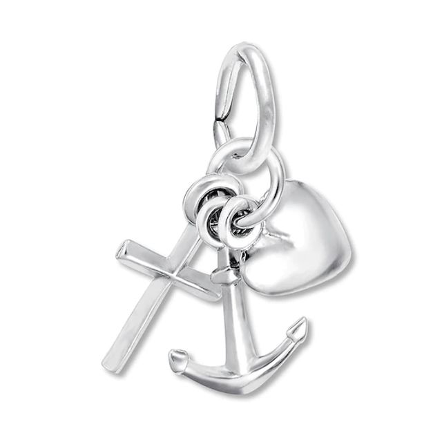 Faith Hope Charity Charm Sterling Silver