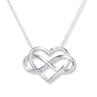 Kay Infinity Heart Sterling Silver Necklace