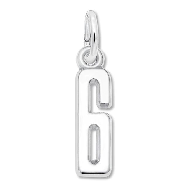 Number Charm Sterling Silver