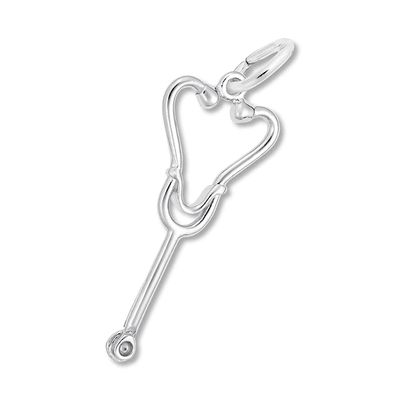 Stethoscope Charm Sterling Silver