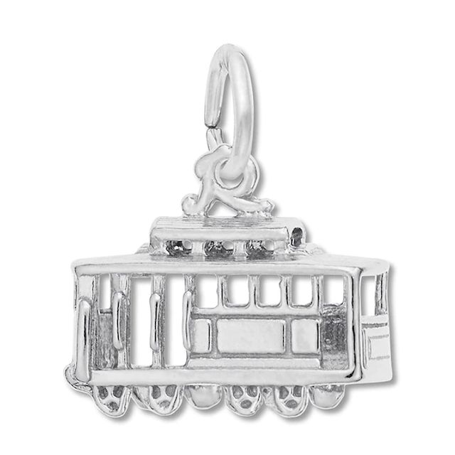 Cable Car Charm Sterling Silver