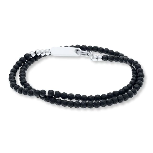 Men's Hematite Bracelet Stainless Steel 8"