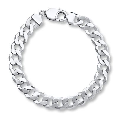 Kay Curb Chain Bracelet Sterling Silver 8.5" Length