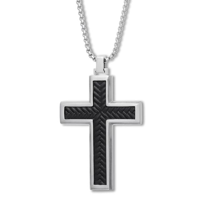 Kay Diamond Cross Necklace 1/4 ct tw Round-cut Sterling Silver | Pueblo Mall