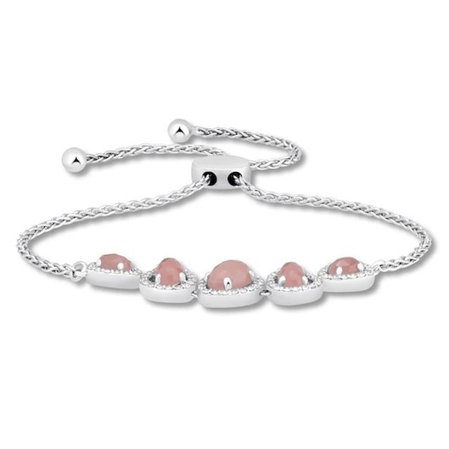 18k Gold Plated Sterling Silver Rose Quartz Bead Bracelet Bolo Bracelet 18k Gold Plated Sterling Silver Rose Quartz Bead Bracelet Bolo Bracelet