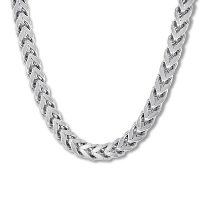 Kay Men's Franco Chain Necklace Stainless Steel 24"