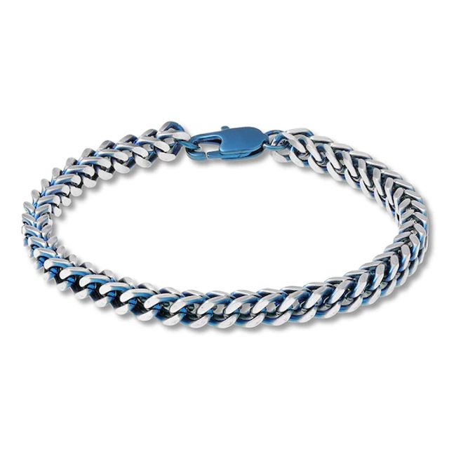 Solid Foxtail Chain Bracelet Stainless Steel 8.5"