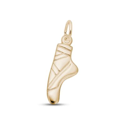 Ballet Slipper Charm 14K Yellow Gold