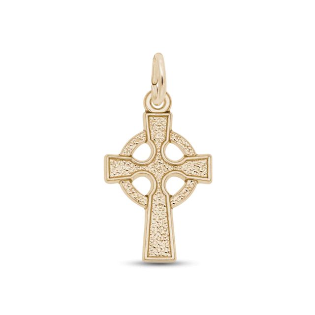 Celtic Cross Charm 14K Yellow Gold