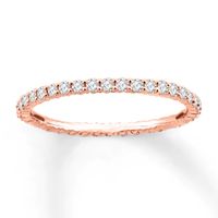 Diamond Eternity Ring / ct tw Round-cut 14K Rose Gold