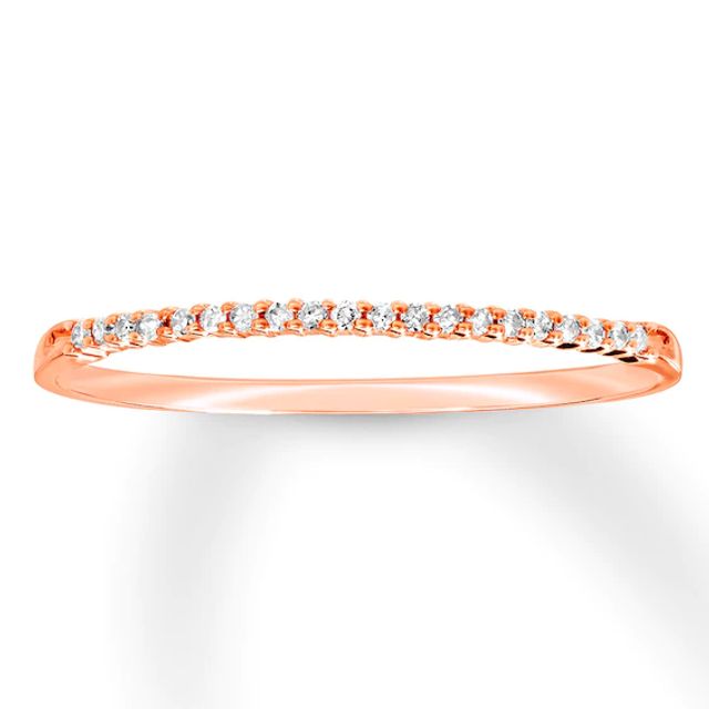 Diamond Anniversary Band 10K Rose Gold - Size 7